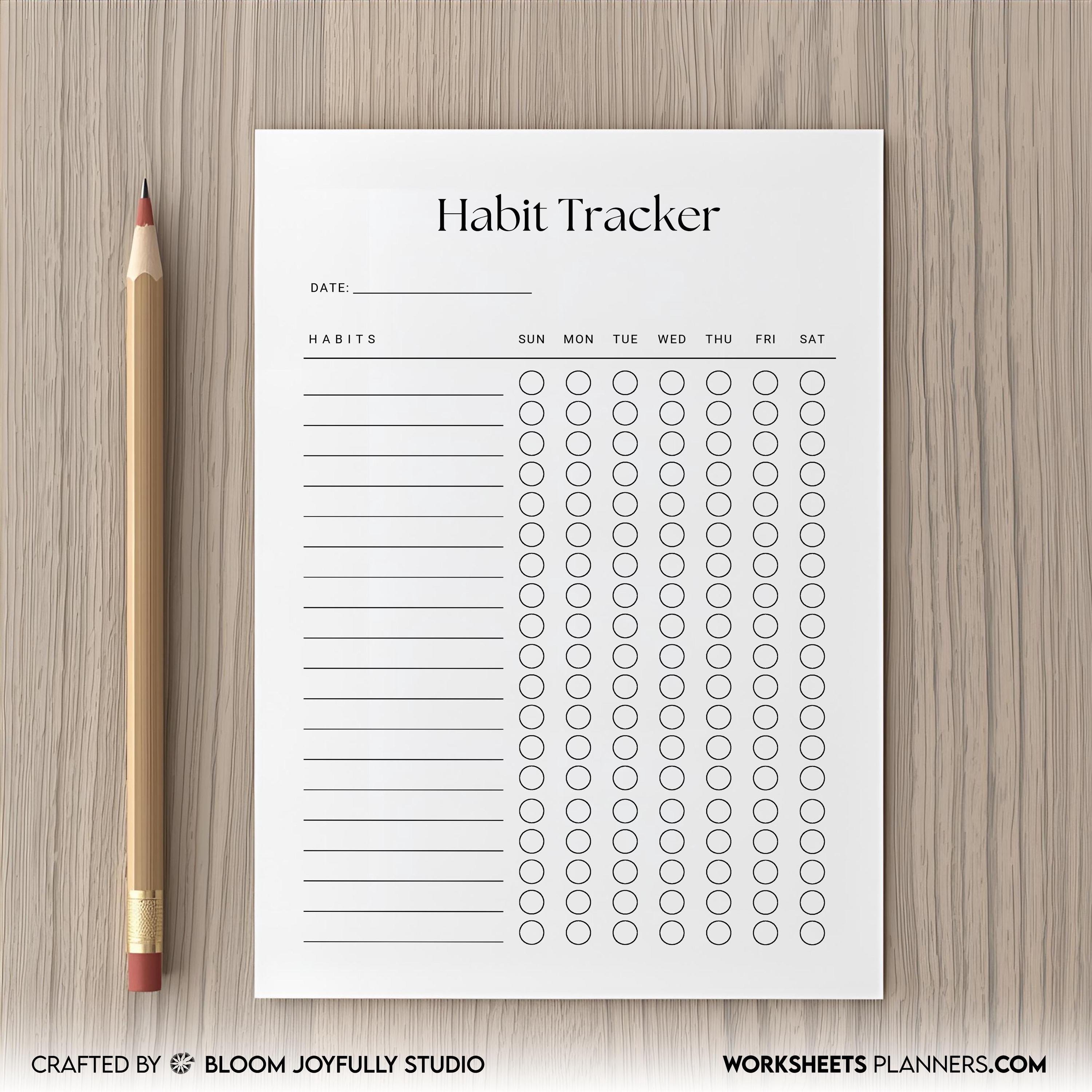 Daily Habits — Habit Tracker, PRINTABLE Habit Tracker, Routine Tracker, Monthly Tracker, Printable Planner ... | Bloom Joyfully printable