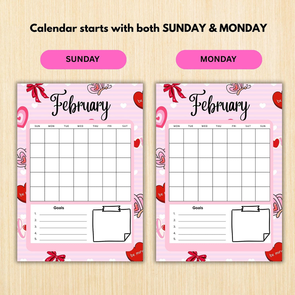 Aesthetic Planner — FEBRUARY Self, Love Bundle, Daily Reflection, Mental Health, Gratitude, Mood Tracker, A... | Mindfulness printable