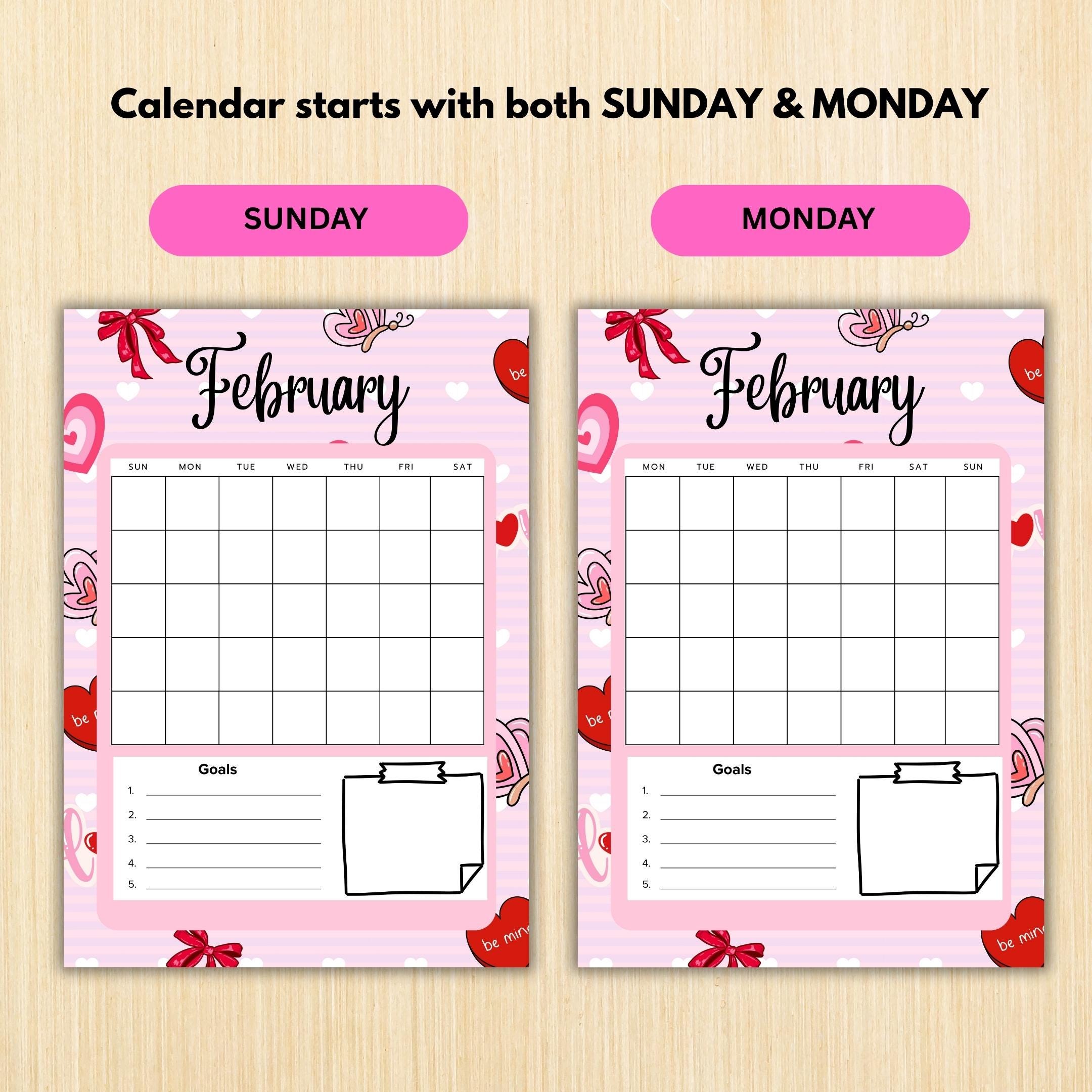 Aesthetic Planner — FEBRUARY Self, Love Bundle, Daily Reflection, Mental Health, Gratitude, Mood Tracker, A... | Mindfulness printable