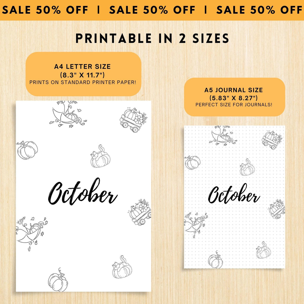 12 Month Cover Pages — 12 Month Title Page Bundle, Printable Monthly Planner Covers, PRINTABLE TITLE PAGE, ... | Bloom Joyfully printable