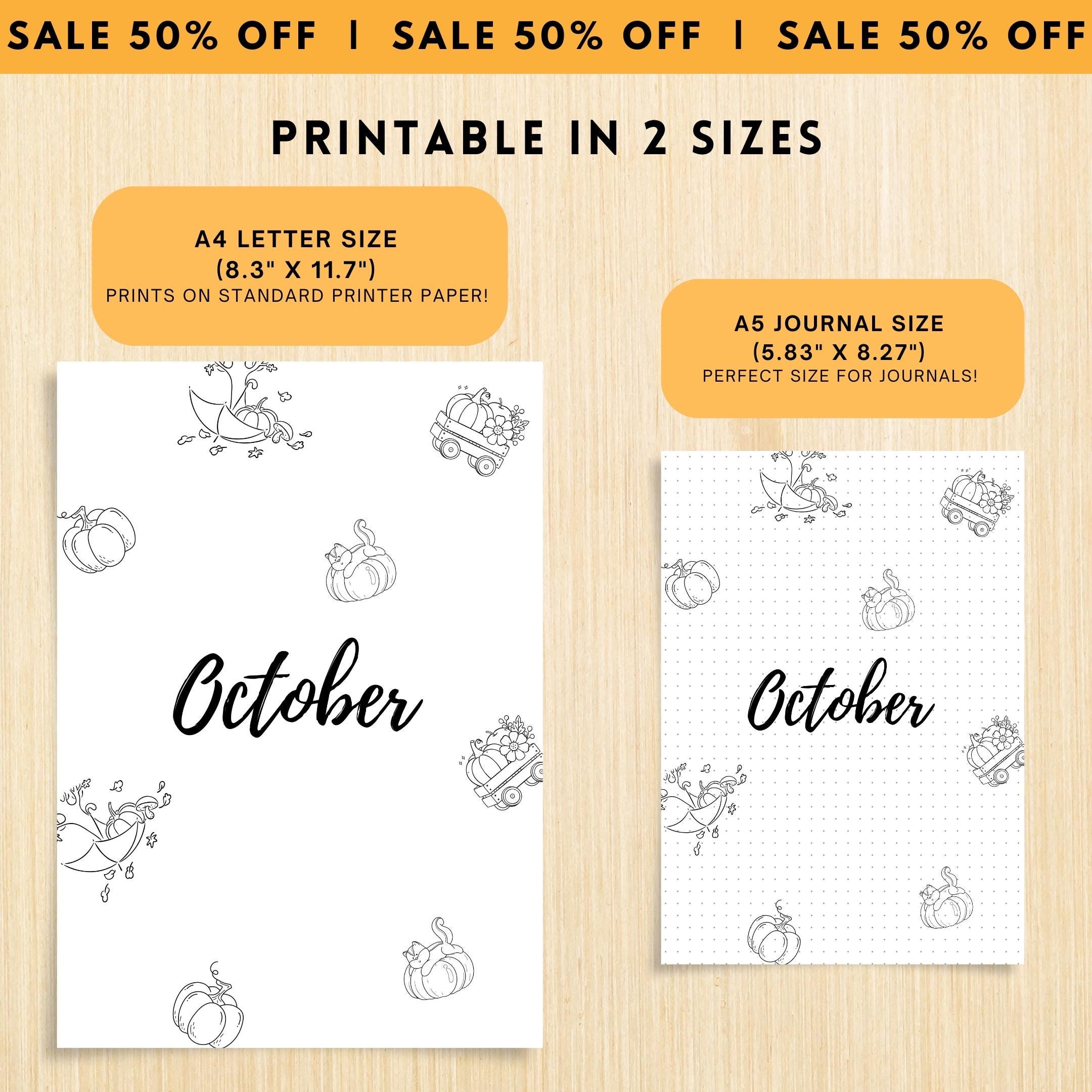 12 Month Cover Pages — 12 Month Title Page Bundle, Printable Monthly Planner Covers, PRINTABLE TITLE PAGE, ... | Bloom Joyfully printable