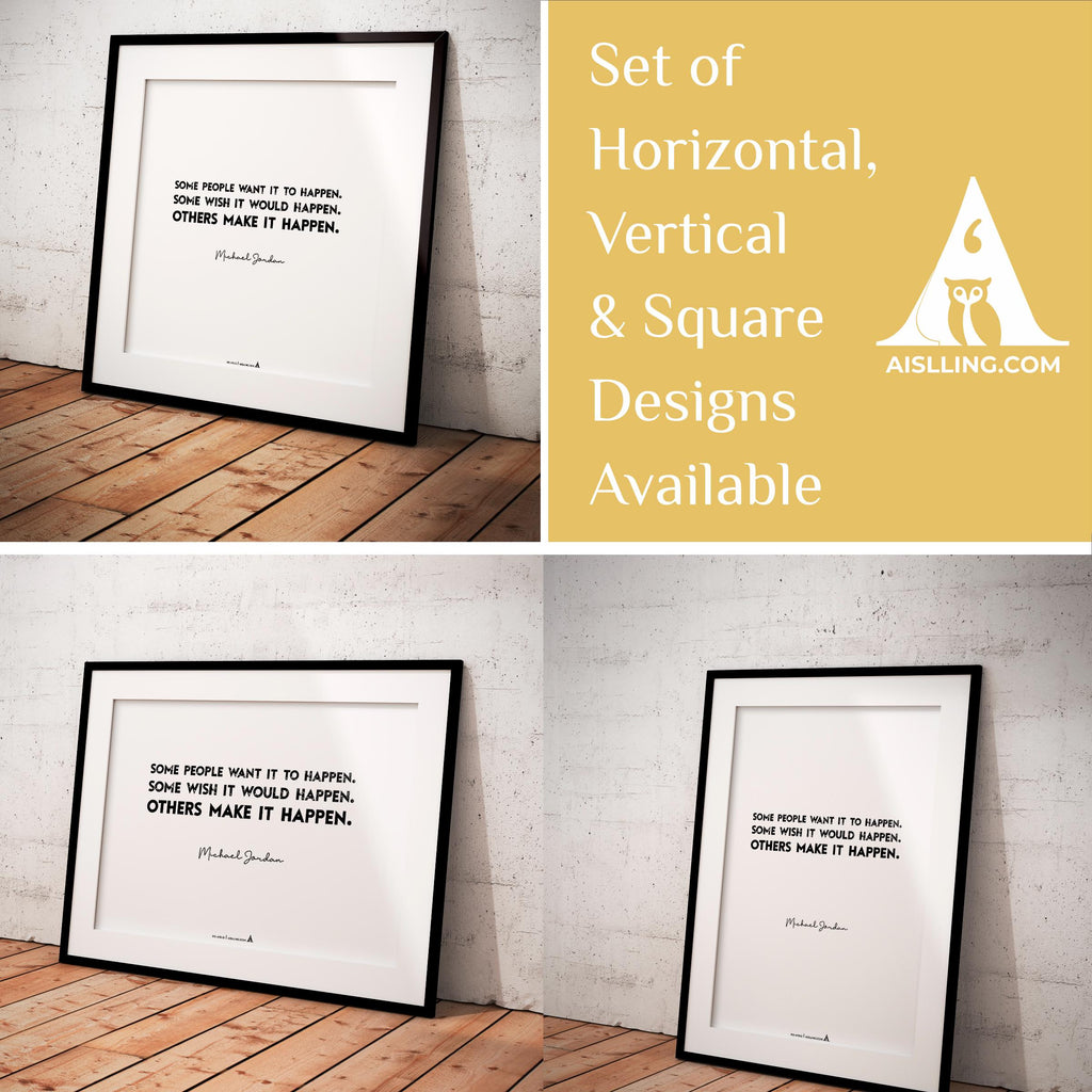 Air Jordan — Michael Jordan Motivational Quote Poster: NBA Sports Art (Digital Download) | Aislling printable