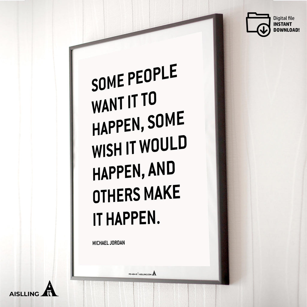 Basketball Sign — Michael Jordan Quotes Digital Printable Wall Art Inspirational Quotes Jordan Mentality Po... | Aislling printable
