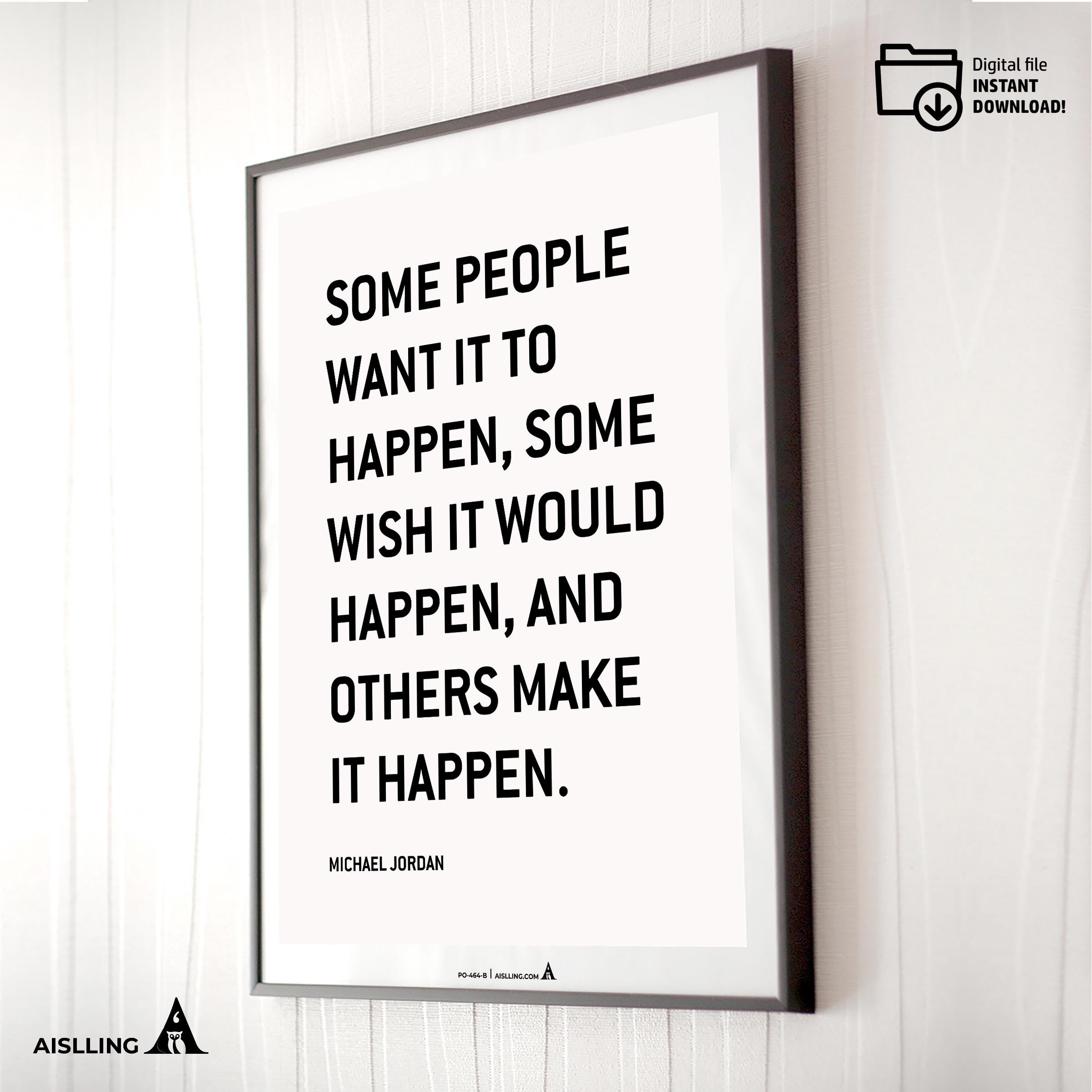 Basketball Sign — Michael Jordan Quotes Digital Printable Wall Art Inspirational Quotes Jordan Mentality Po... | Aislling printable