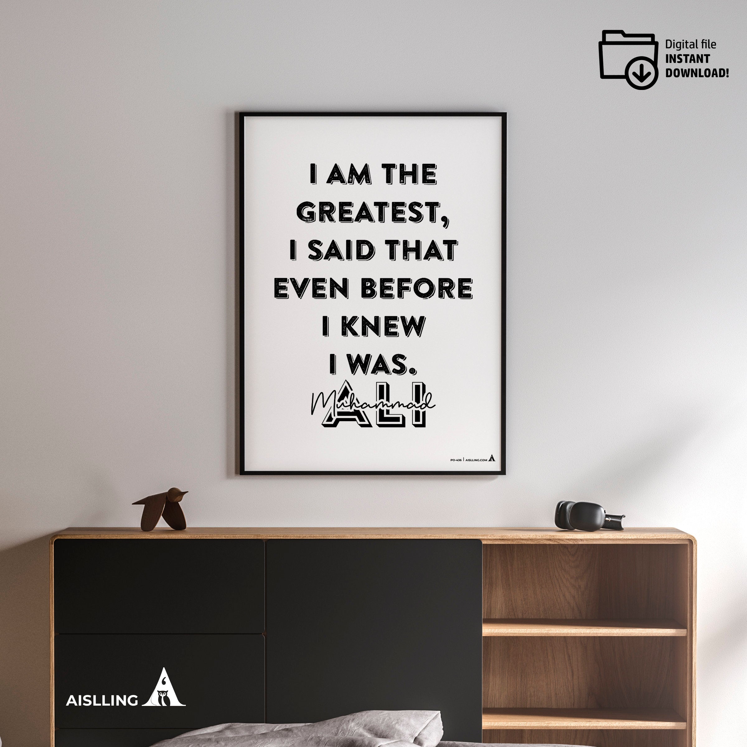 Aislling — Muhammad Ali Poster Quote Boxing Sports Quotes Posters Decorations Growth Mindset Décor Classroo... | Aislling printable