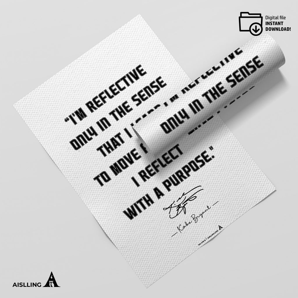 Aislling — Kobe Bryant Mamba Mentality Quote Poster: Basketball Wall Art (Digital Download) | Aislling printable