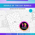365 Days Drawing — DOODLE of the Day Bundle, Creative Doodle of the Day, Daily Doodle Journal, PRINTABLE Jo... | Mindfulness printable