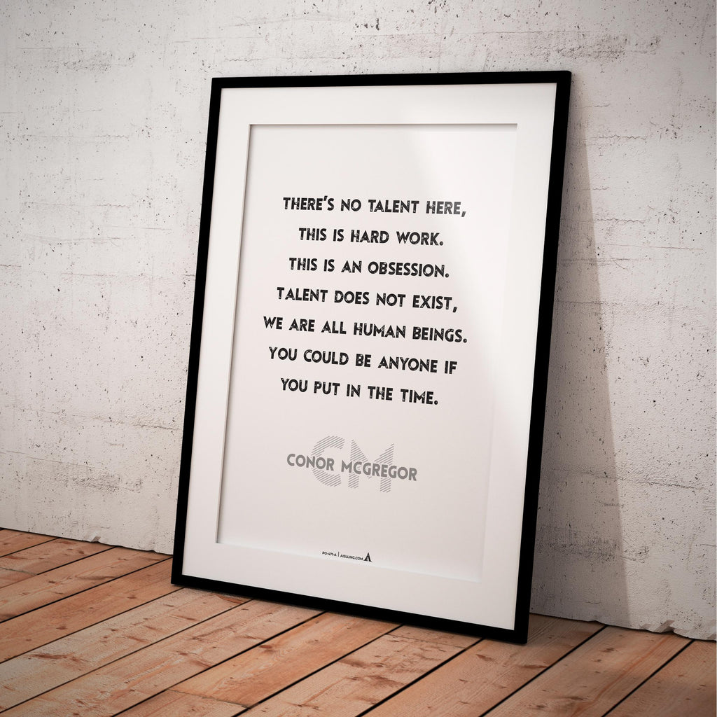Aislling — Motivational Wall Decor There's no talent here. This is hard work…”, Conor McGregor, NBA Sports,... | Aislling printable