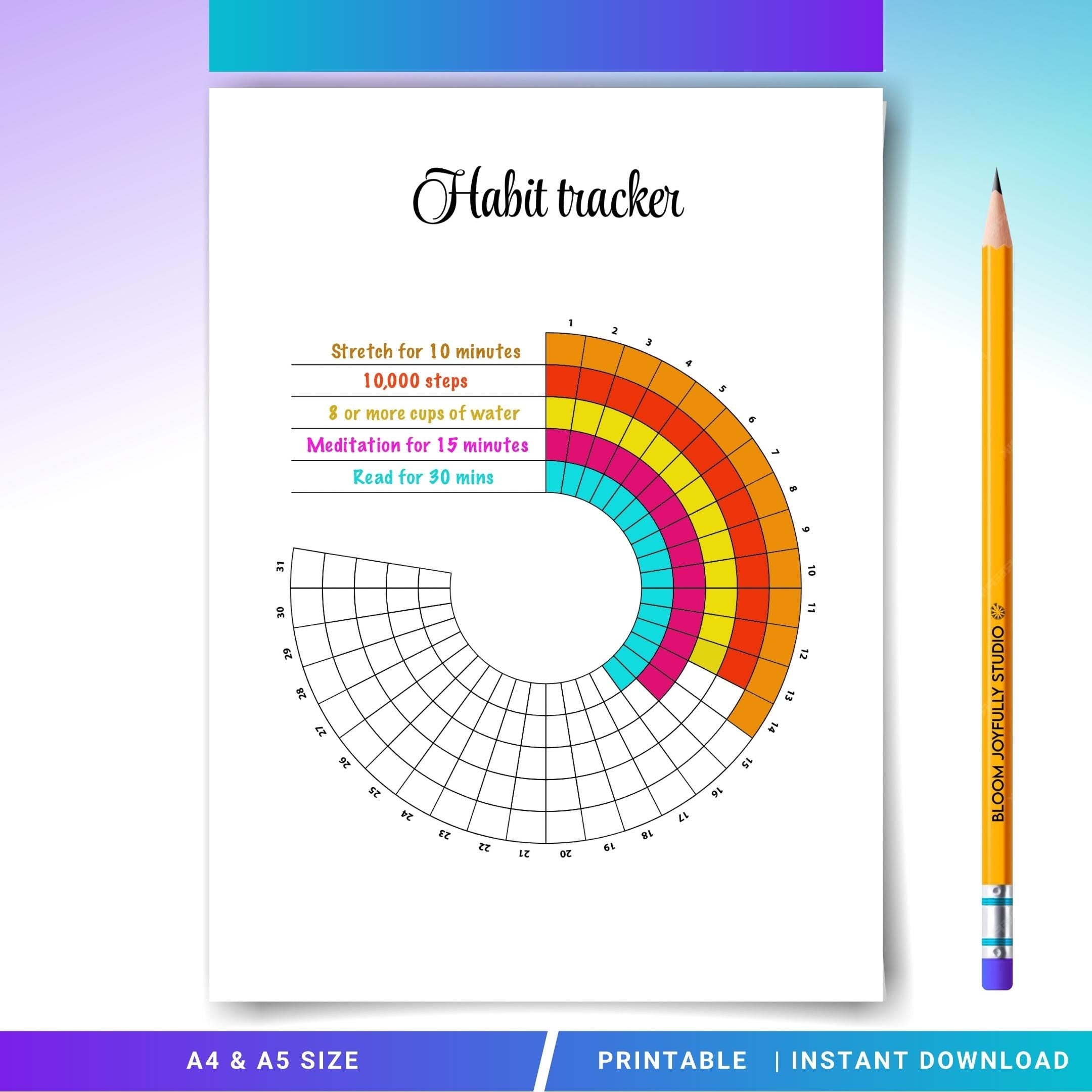 Build Better Habits — Habit Tracker PRINTABLE, Monthly Goal Tracker, Daily & Monthly Habit Tracker, Health ... | Nutri Track printable