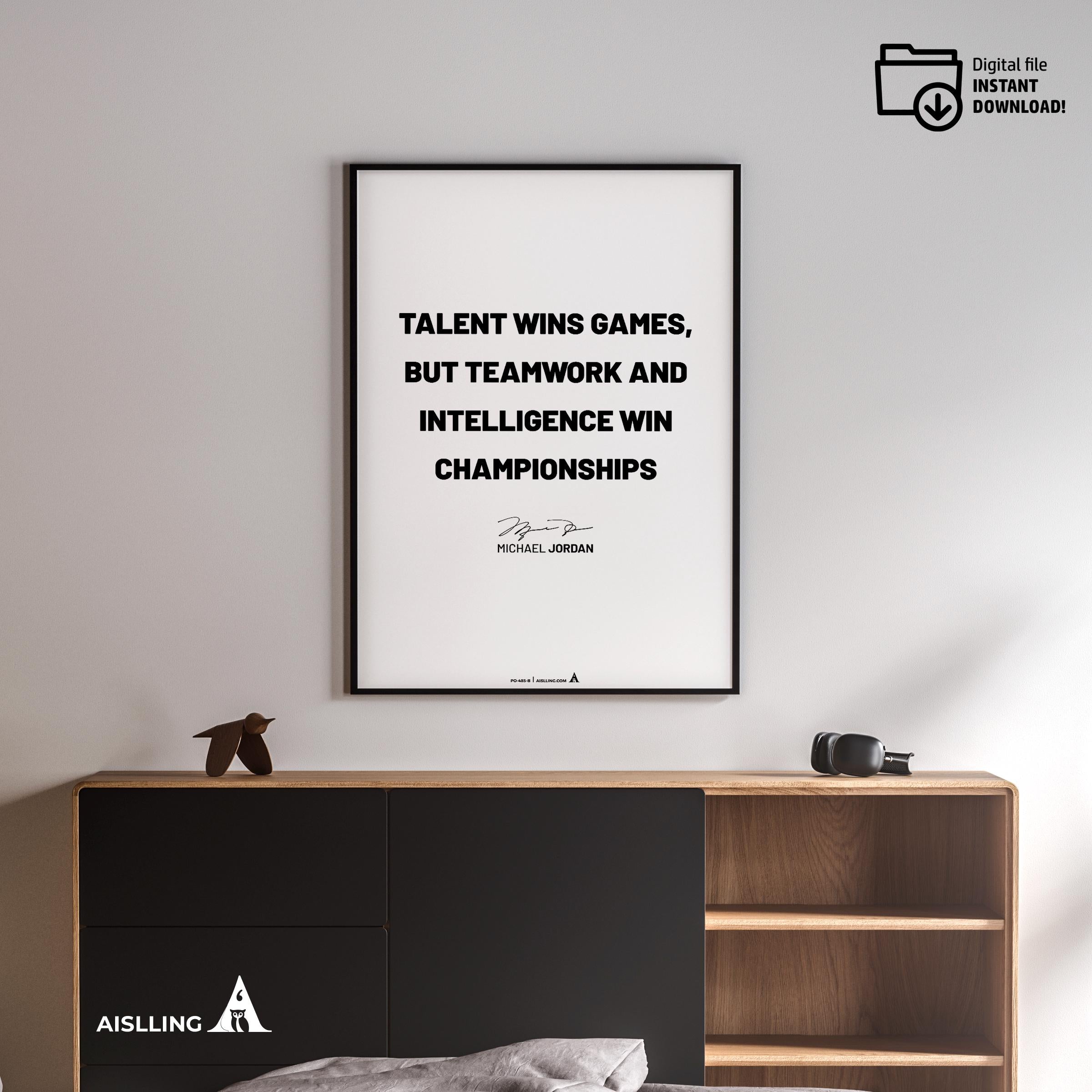 Basketball Art — Michael Jordan Quote Wall Art Printable, Basketball Motivational Poster, Digital Download ... | Aislling printable