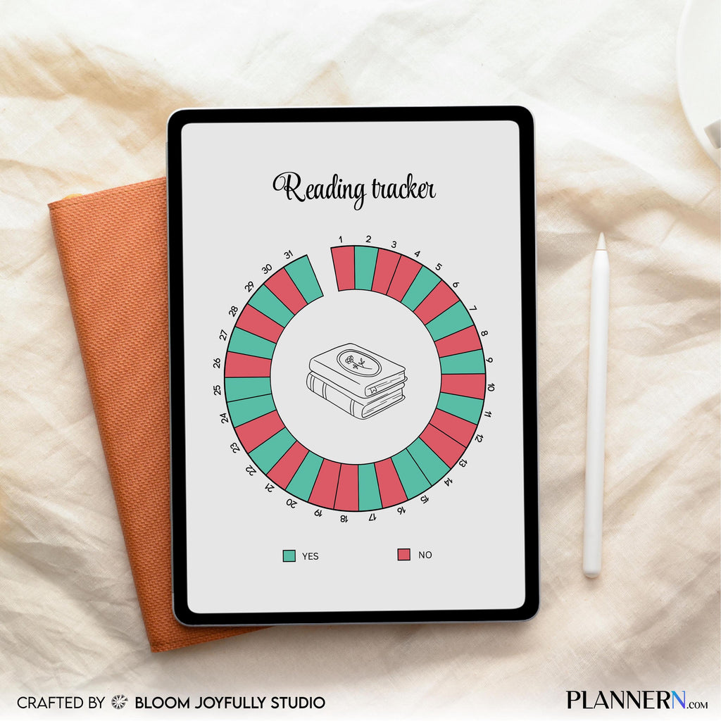 Aesthetic Planner — Reading Tracker PRINTABLE, Reading Tracker, Reading Log, Habit Tracker, Book Journal, R... | Bloom Joyfully printable