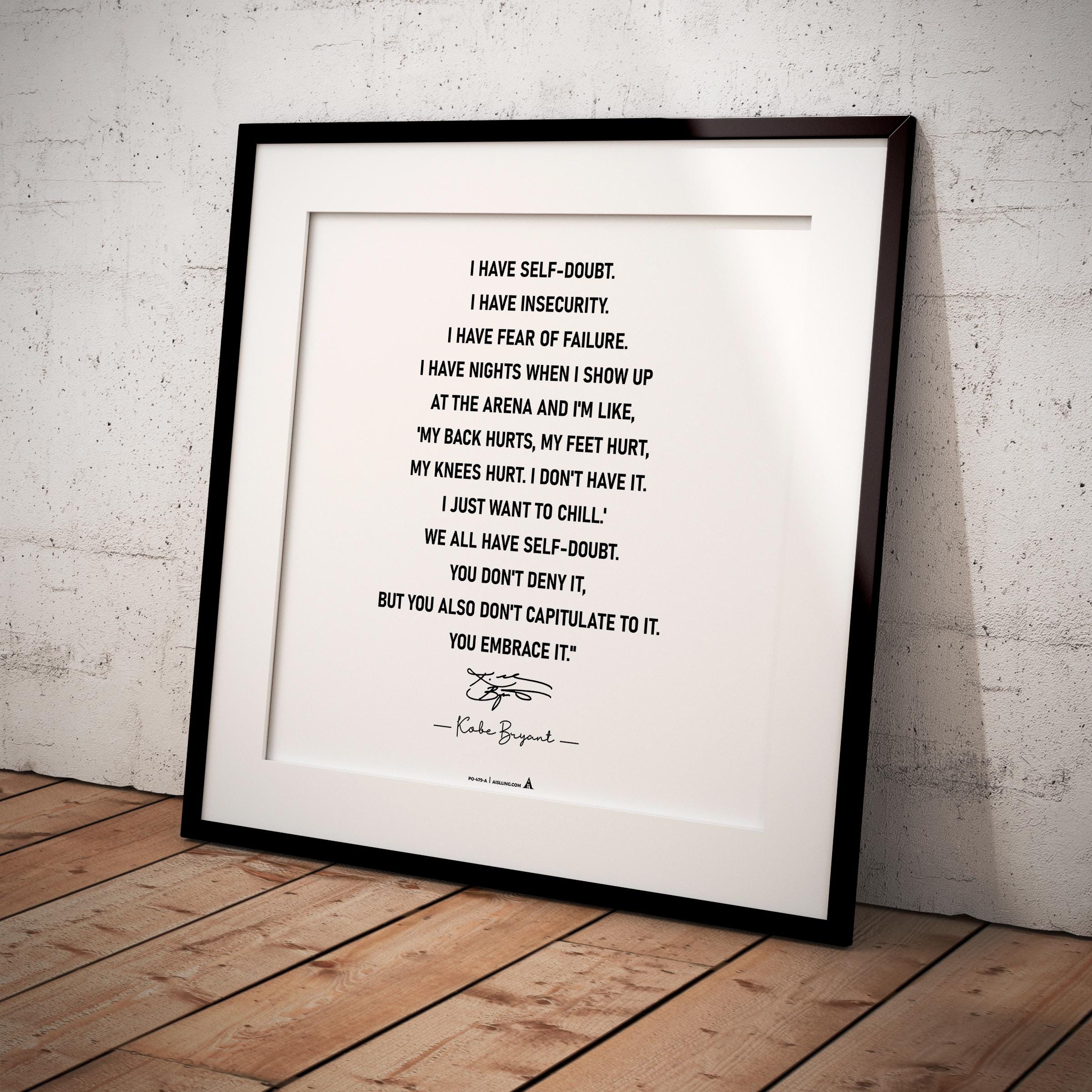 Aislling — Kobe Bryant Mamba Mentality Quote Poster: Basketball Wall Art (Digital Download) | Aislling printable