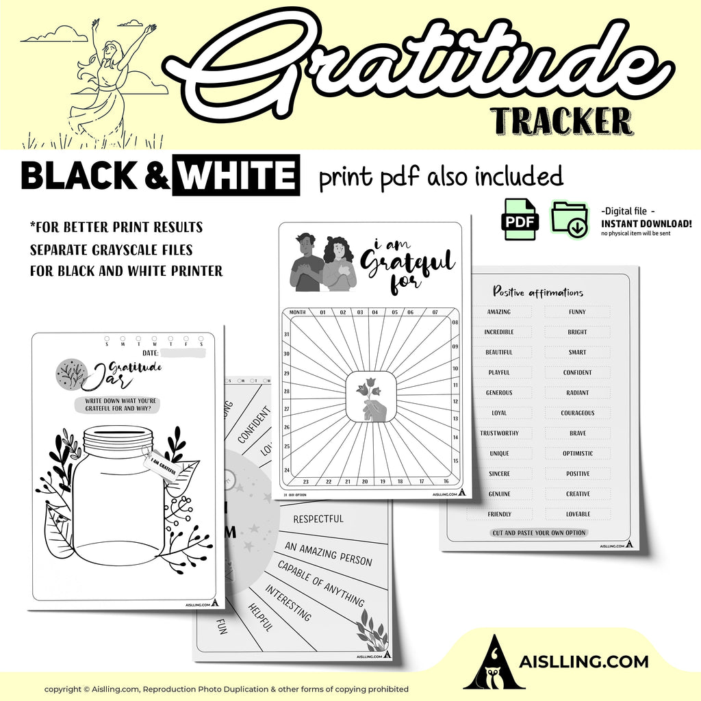 Gratitude Journal & Daily Reflections: Mental Health Therapy Handouts, Reflection Journal, Working Memory W... | Mindfulness printable