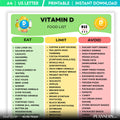 Diet Printable — Vitamin D Food List Printable, High Vitamin D Foods List, Osteoporosis & Calcium Diet Food... | Nutri Track printable