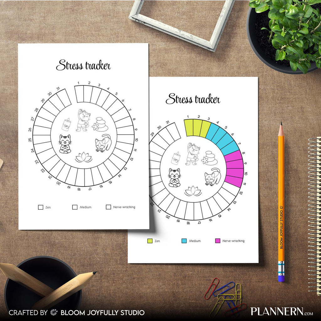 Anxiety Journal — Stress Tracker Printable, Stress Management Journal, Anxiety Tracker, Mental Wellness Pla... | Mindfulness printable
