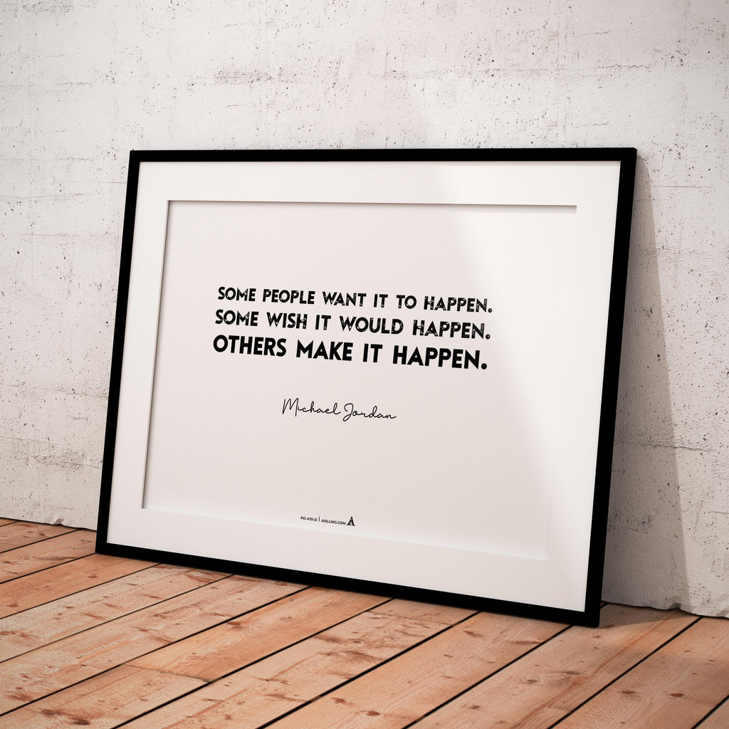 Air Jordan — Michael Jordan Motivational Quote Poster: NBA Sports Art (Digital Download) | Aislling printable
