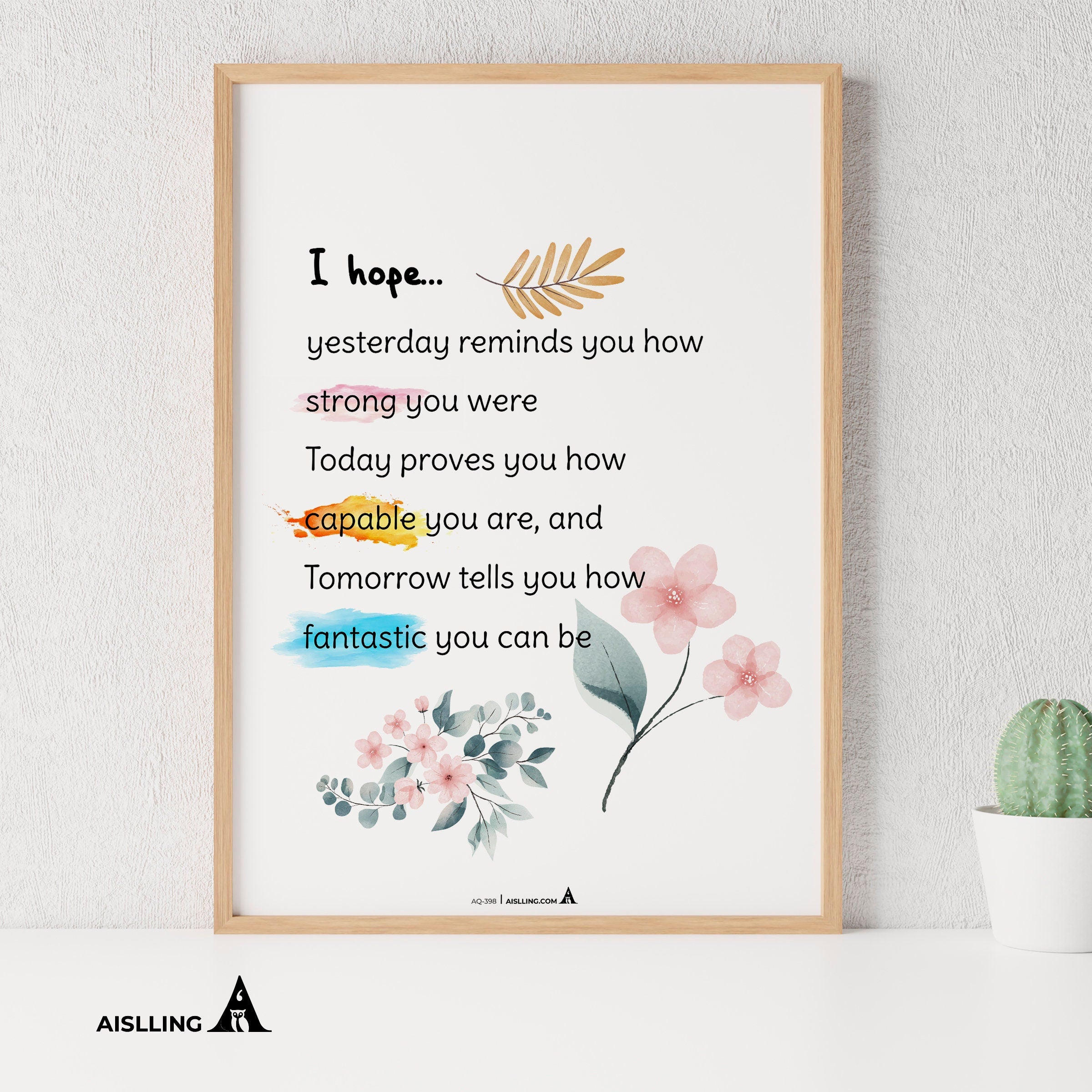 Aislling — I hope Posters Sign Kit Calming Decor Print Counselor Office Art Feelings SEL Kids Peace Classro... | Mindfulness printable