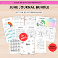 Budget Tracker — June Journal Bundle, Printable Journal pages, June Calendar, Habit Tracker, Monthly Tracke... | Mindfulness printable