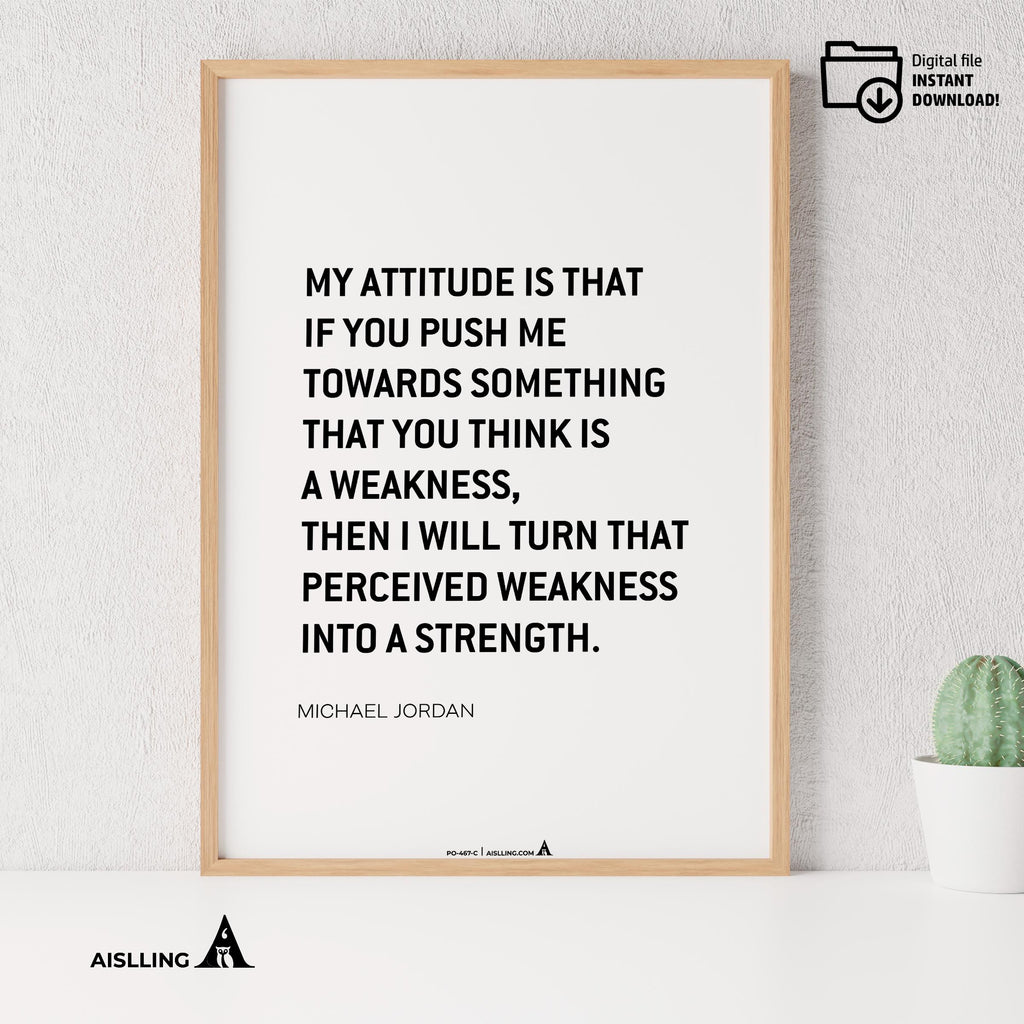 Aislling — Motivational Quotes, Michael Jordan, NBA Sports, Printable NBA Poster, Teenager kid basketball g... | Aislling printable