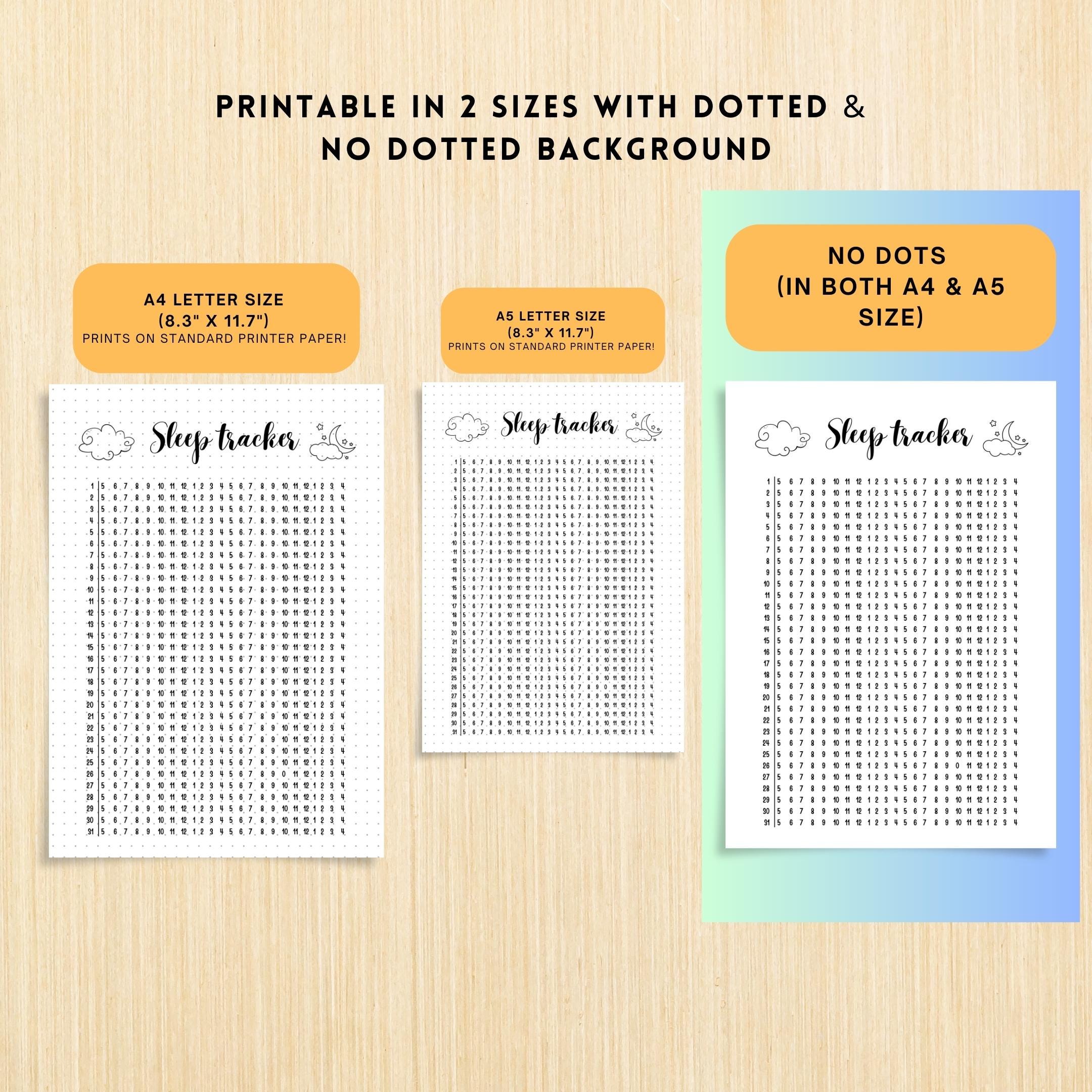 Digital Planner — Sleep Tracker Printable, Daily Sleep Log, 24 Hour Sleep Tracker, Wellness Self Care Plann... | Mindfulness printable