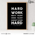 Aislling — Hard work beats Quotes, NBA Sports, Printable NBA Poster, Teenager kid basketball gift, NBA post... | Aislling printable
