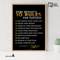 Aislling — Minimalist Mamba Mentality Quote, Kobe Bryant’s 10 Rules for Success Poster, NBA Black Mamba Bas... | Aislling printable