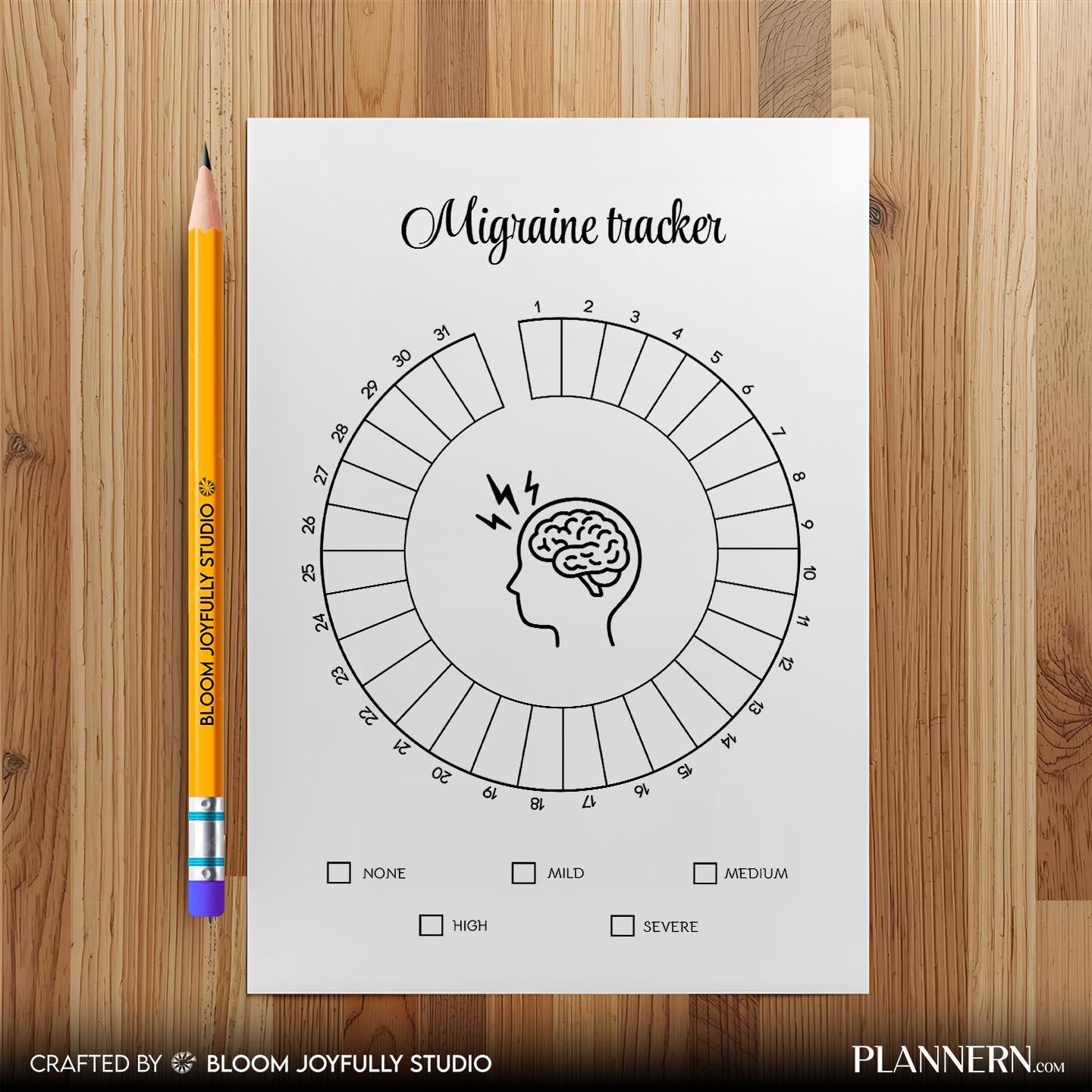 Headache Diary — Migraine Tracker Printable, Headache Log Journal, Migraine Planner, Symptom & Trigger Trac... | Bloom Joyfully printable
