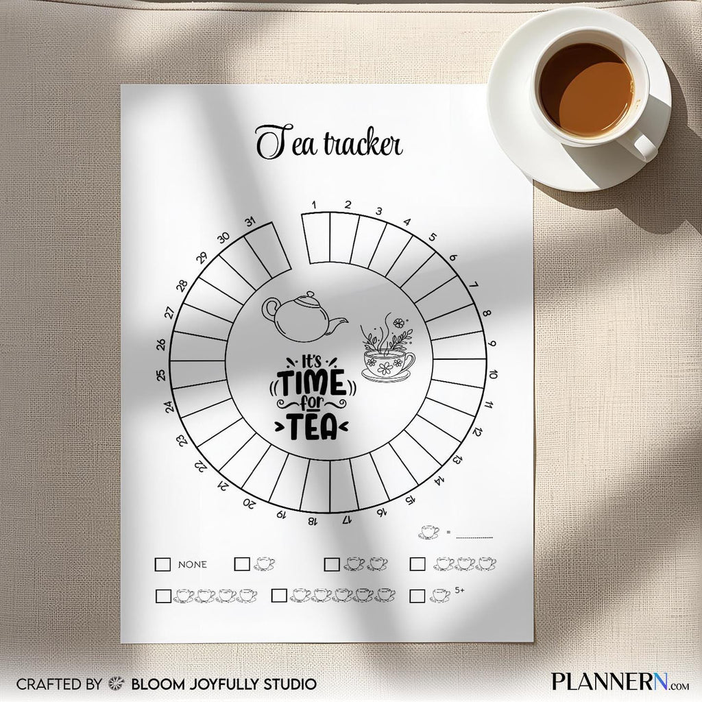 Herbal Tea Log — Tea Tracker PRINTABLE, Daily Tea Log Journal, Tea Lover Planner, Herbal Tea log, Wellness ... | Bloom Joyfully printable