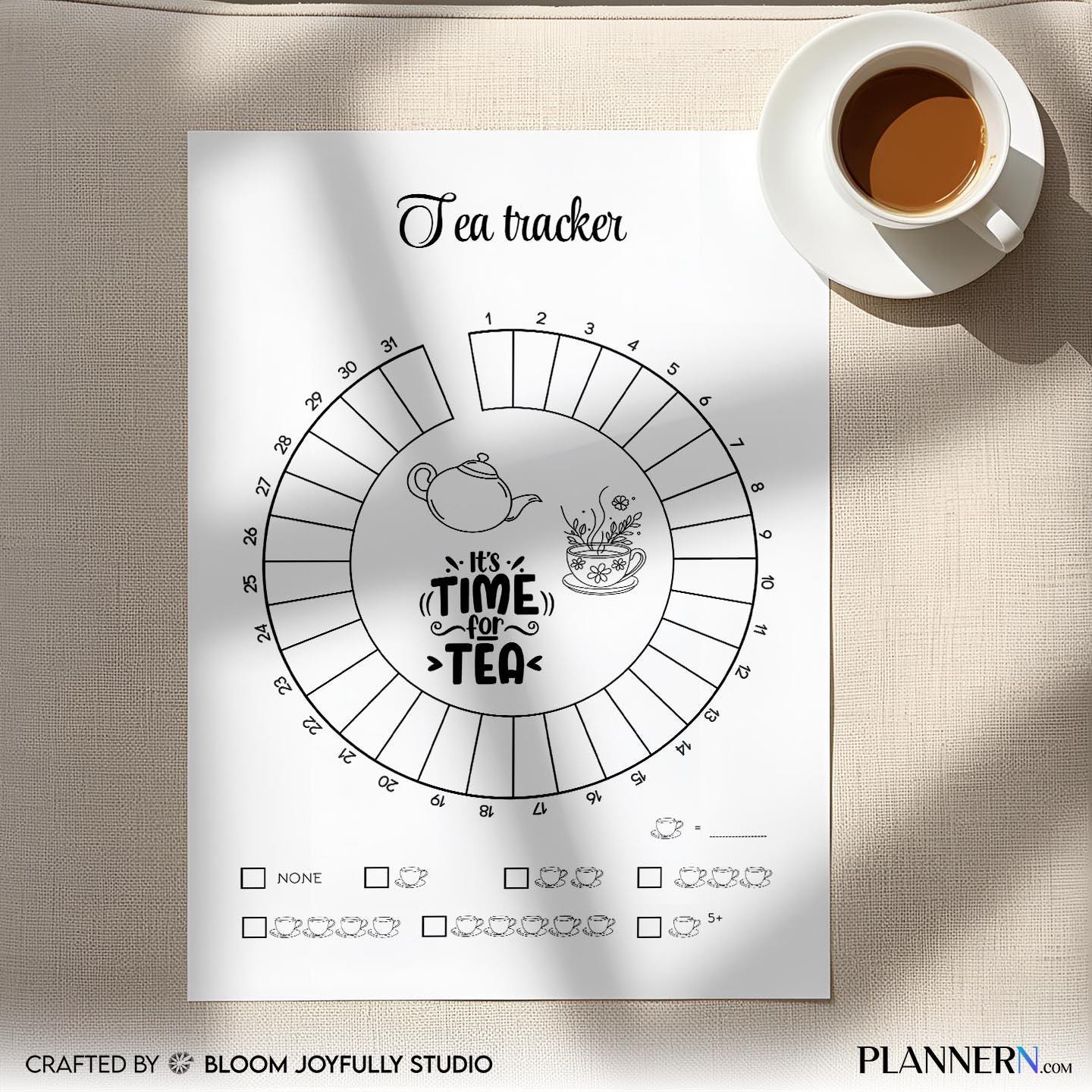 Herbal Tea Log — Tea Tracker PRINTABLE, Daily Tea Log Journal, Tea Lover Planner, Herbal Tea log, Wellness ... | Bloom Joyfully printable