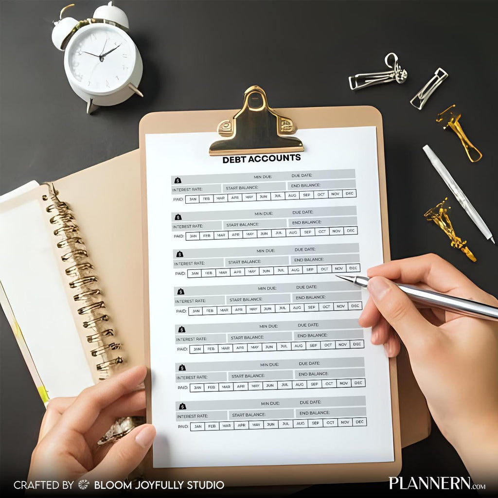 Bill Payment Tracker — Debt Tracker PRINTABLE, Debt Payment Log, Bill & Loan Payoff Planner, Budget Plan, I... | Bloom Joyfully printable