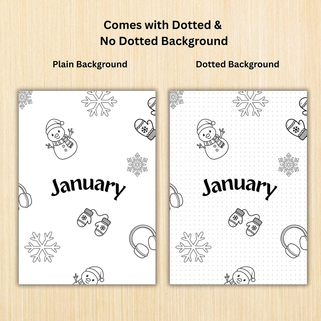 Calendar Pages — January Title Page, PRINTABLE Calendar, January Calendar, January Journal Cover, Calendar ... | Bloom Joyfully printable