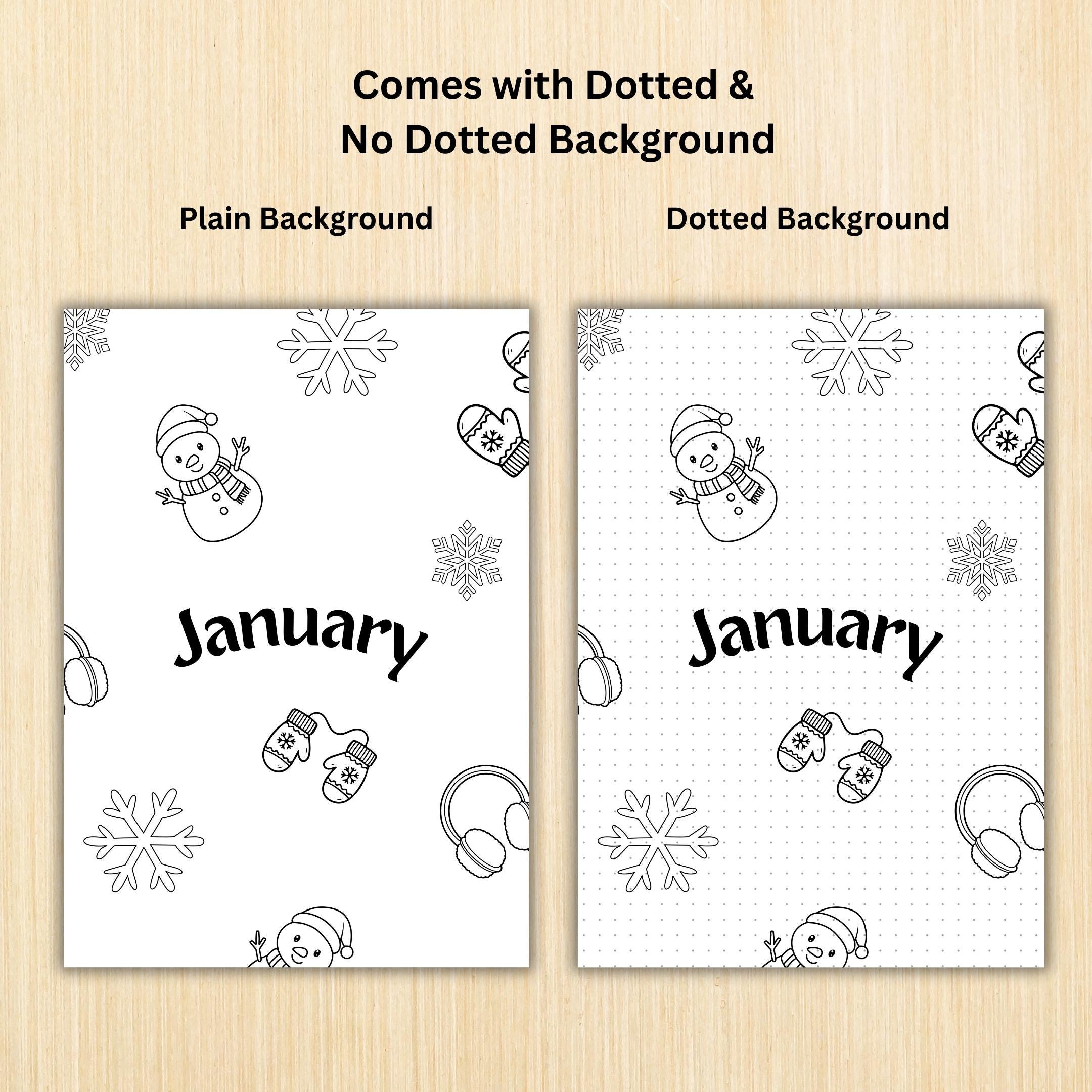 Calendar Pages — January Title Page, PRINTABLE Calendar, January Calendar, January Journal Cover, Calendar ... | Bloom Joyfully printable
