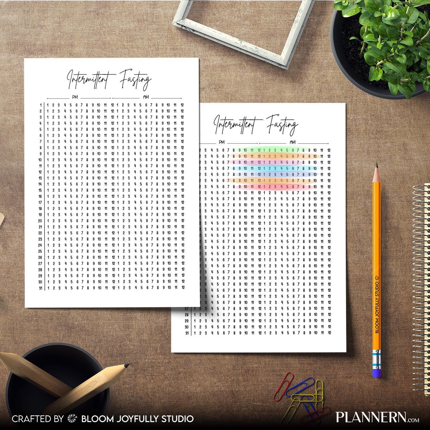 Daily Fasting Log — Intermittent Fasting Tracker PRINTABLE, Fasting Log, Weight Loss Planner, Daily Weekly ... | Nutri Track printable