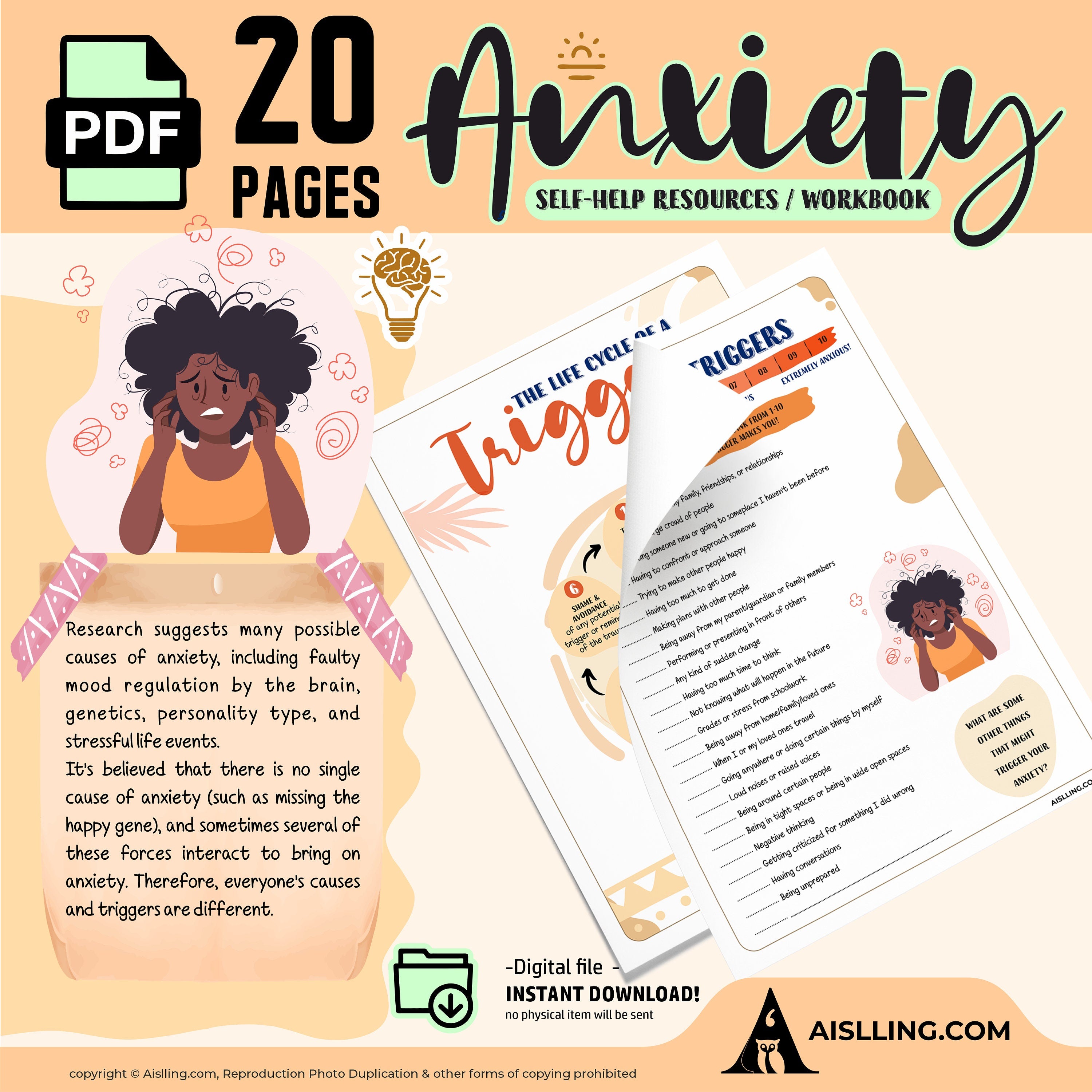 Anxiety Toolbox Workbook | Anxiety Worksheets for Teens & Adults