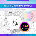 2026 BIG JOURNAL BUNDLE, Calendar, Cover Page, Monthly, Yearly Planner, Mood Tracker, Digital Planner Pages... | Mindfulness printable