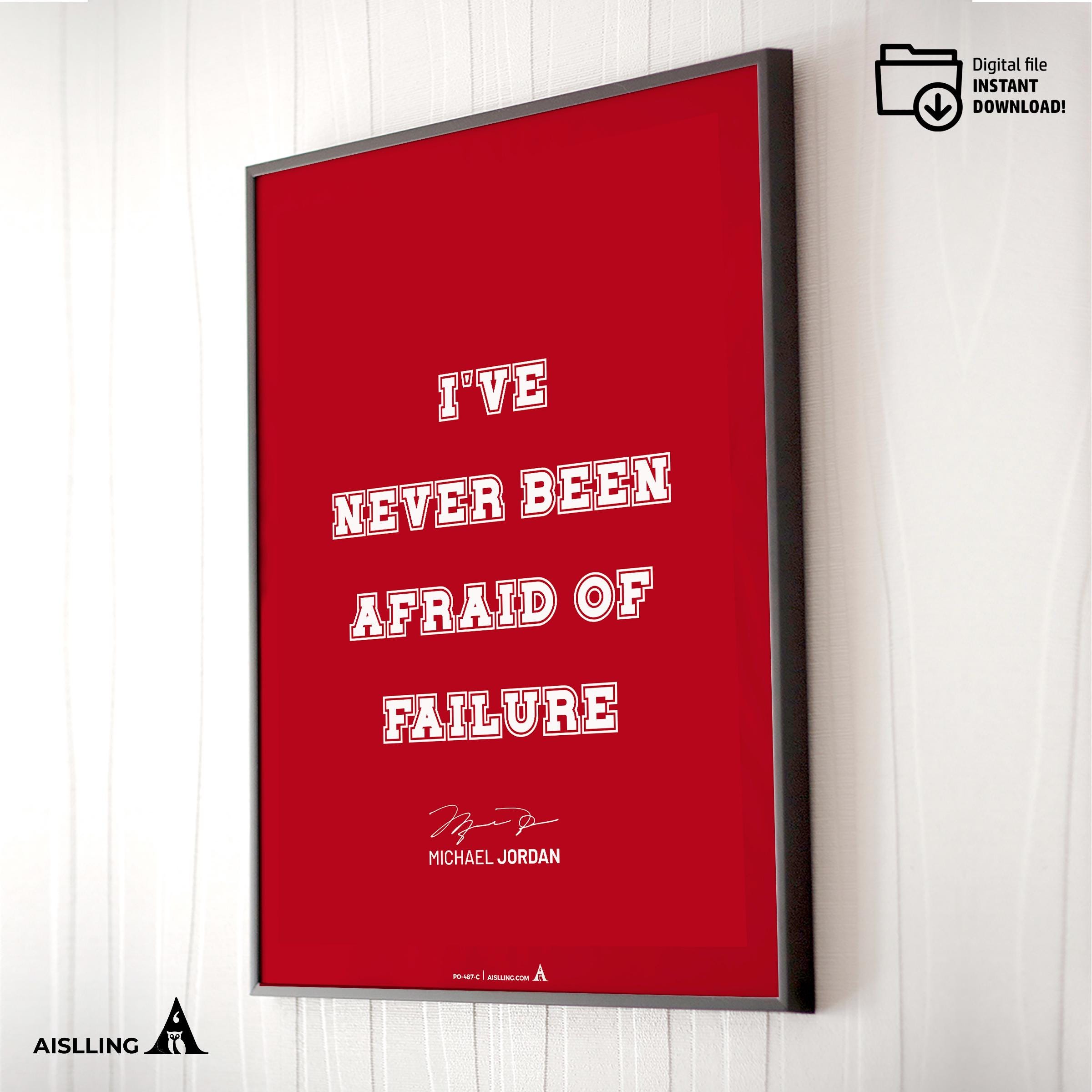 Athlete Wall Decor — Michael Jordan Motivational Quote Art: Basketball Sports Poster (Digital Download) | Aislling printable