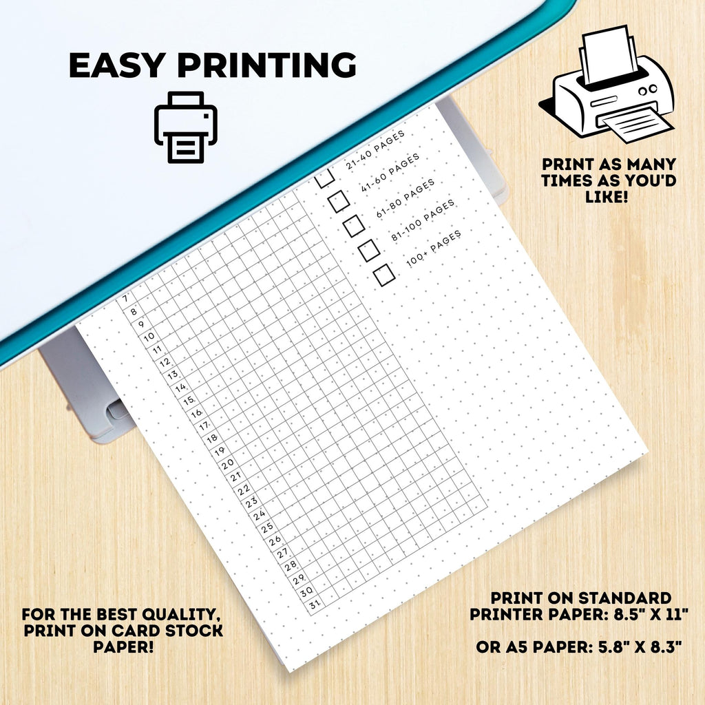 Book Cover Page — Reading Tracker, Book Reading Log, PRINTABLE Journal Page, Daily Habit Tracker, Book Jour... | Bloom Joyfully printable