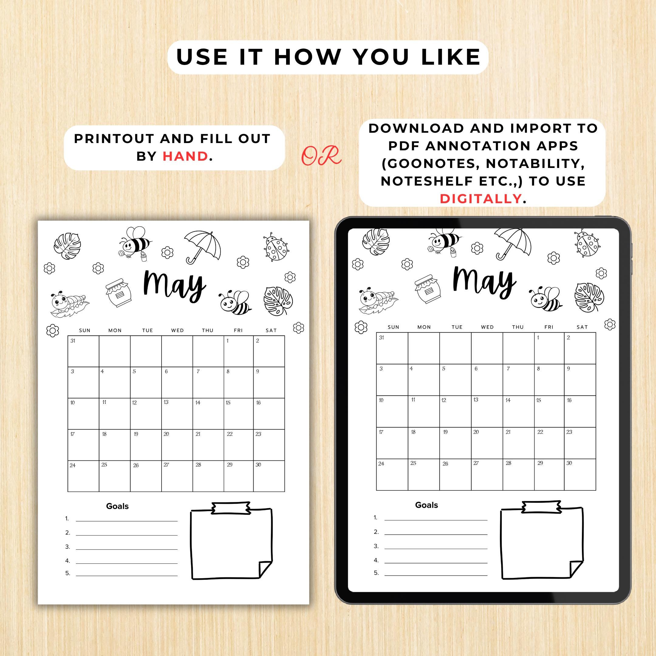 Budget Tracker — Printable Planner Bundle, May 2026 Journal, Habit Mood Tracker, Weekly Daily Monthly, Life... | Mindfulness printable