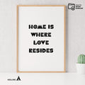 Digital Download — Home is Where Love Resides Printable Wall Art, Family Quote Decor, Modern Print, Digital... | Aislling printable