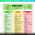 Diet Printable — SIBO Diet Food List Printable, SIBO, Friendly Food Chart, PDF, Fodmap Grocery List, Eat Li... | Nutri Track printable