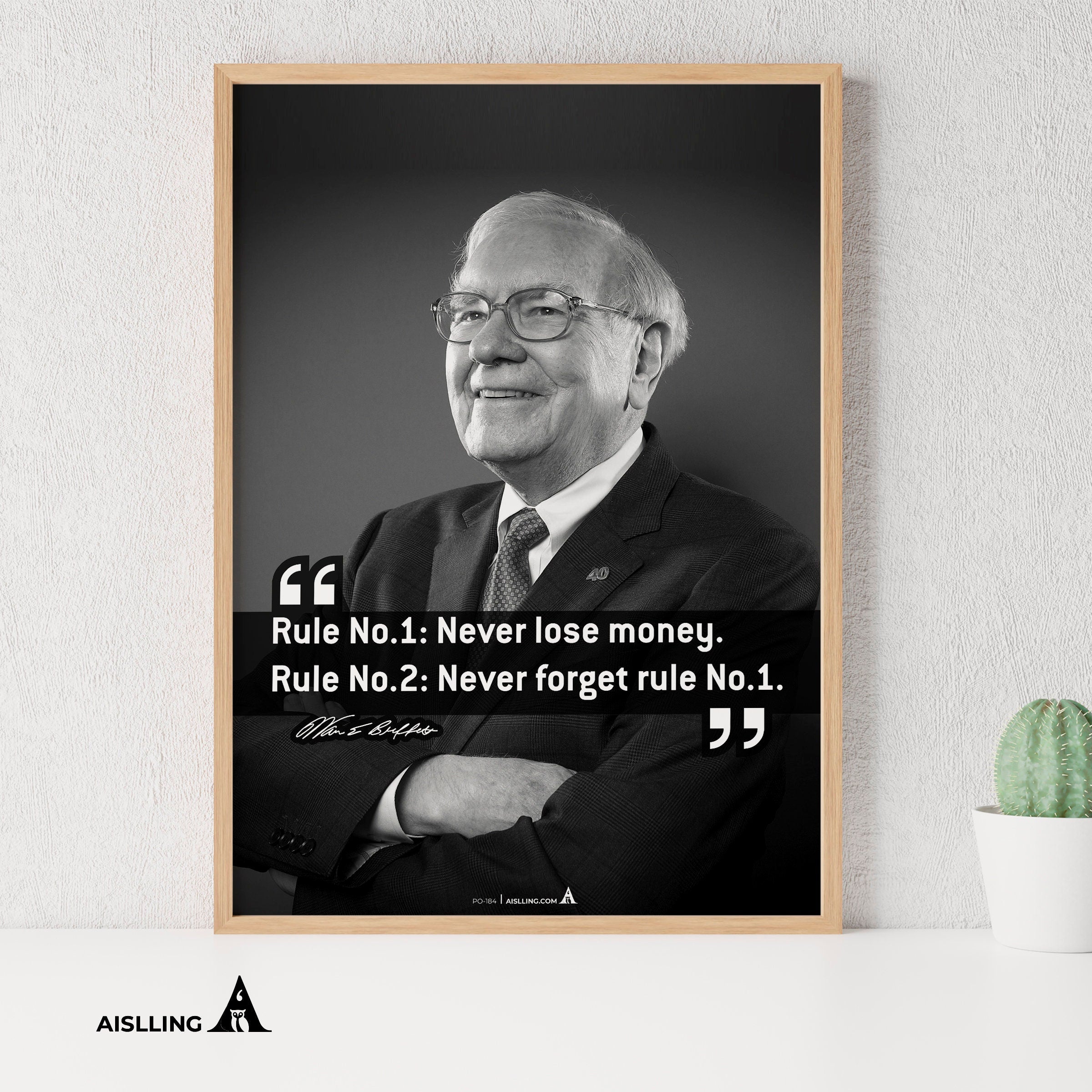 Aislling — Rules That Warren Buffett Lives, Never lose money Quote Poster Printables, Inspirational Quote P... | Aislling printable