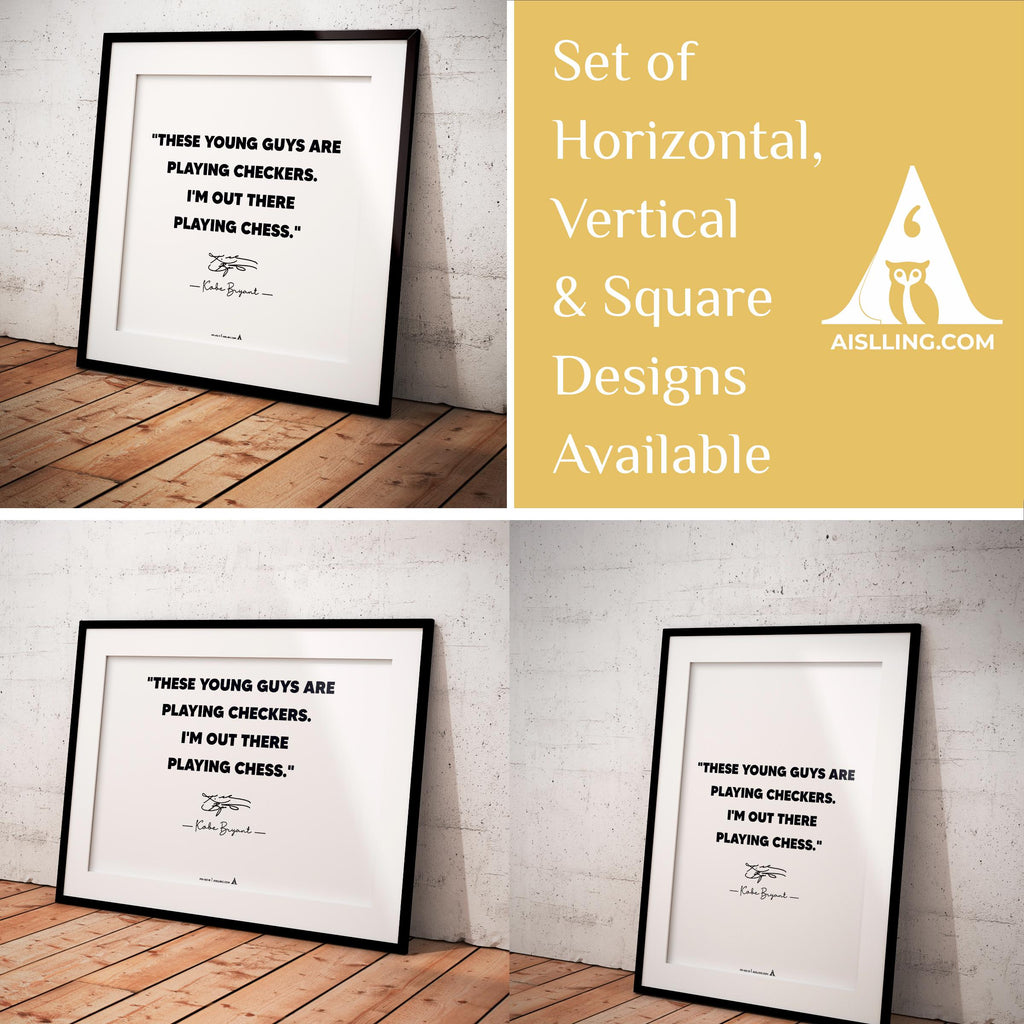 Aislling — Kobe Bryant Mamba Mentality Quote Poster: Basketball Wall Art (Digital Download) | Aislling printable
