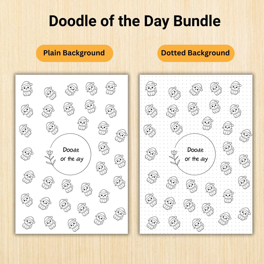 365 Days Drawing — DOODLE of the Day Bundle, Daily Doodle Journal, Creative Doodle of the Day, PRINTABLE Jo... | Mindfulness printable