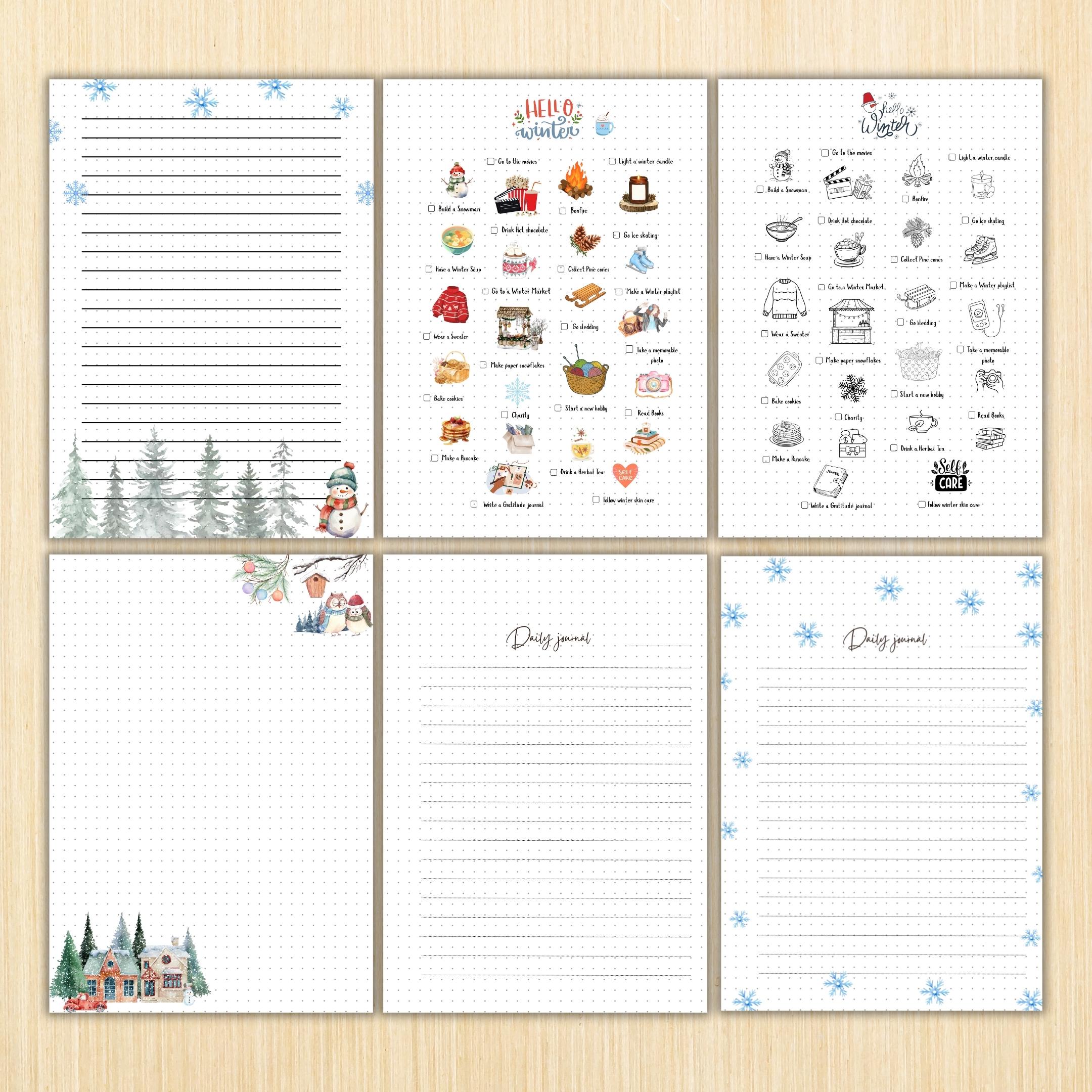 Cozy Winter Planner — WINTER Cozy Journal, Winter Self, care Journal Bundle, PRINTABLE Winter Wellness Jour... | Mindfulness printable