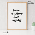 Digital Print — Home is Where Love Resides Printable Wall Art, Family Quote Decor, Modern Print, Digital Do... | Aislling printable