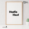 Boho Typography Wall — Hustle Hard Printable Wall Art, Motivational Quote Poster, Pastel Affirmation Print,... | Mindfulness printable