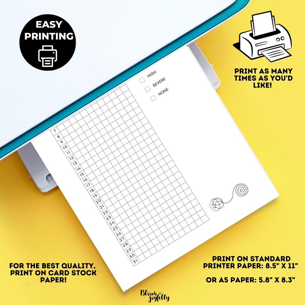 2025 — Yearly Trackers Bundle, PRINTABLE Planner Trackers, Journal Pages, Digital Planner, A4 & A5 Size | Mindfulness printable