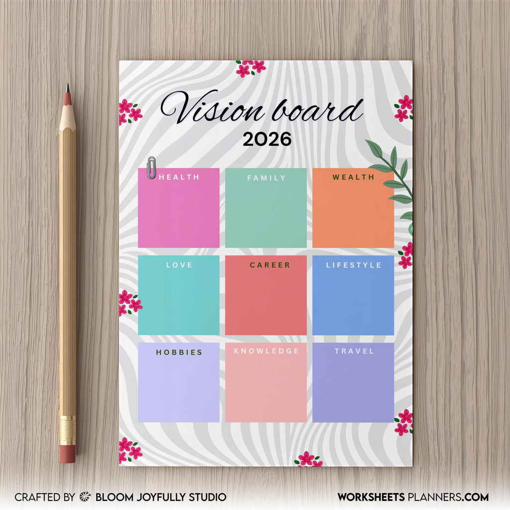 2026 Goals — 2026 My VISION BOARD, Health, Family, Wealth, Career, Travel, Love, Lifestyle, Hobbies, Knowle... | Aislling printable
