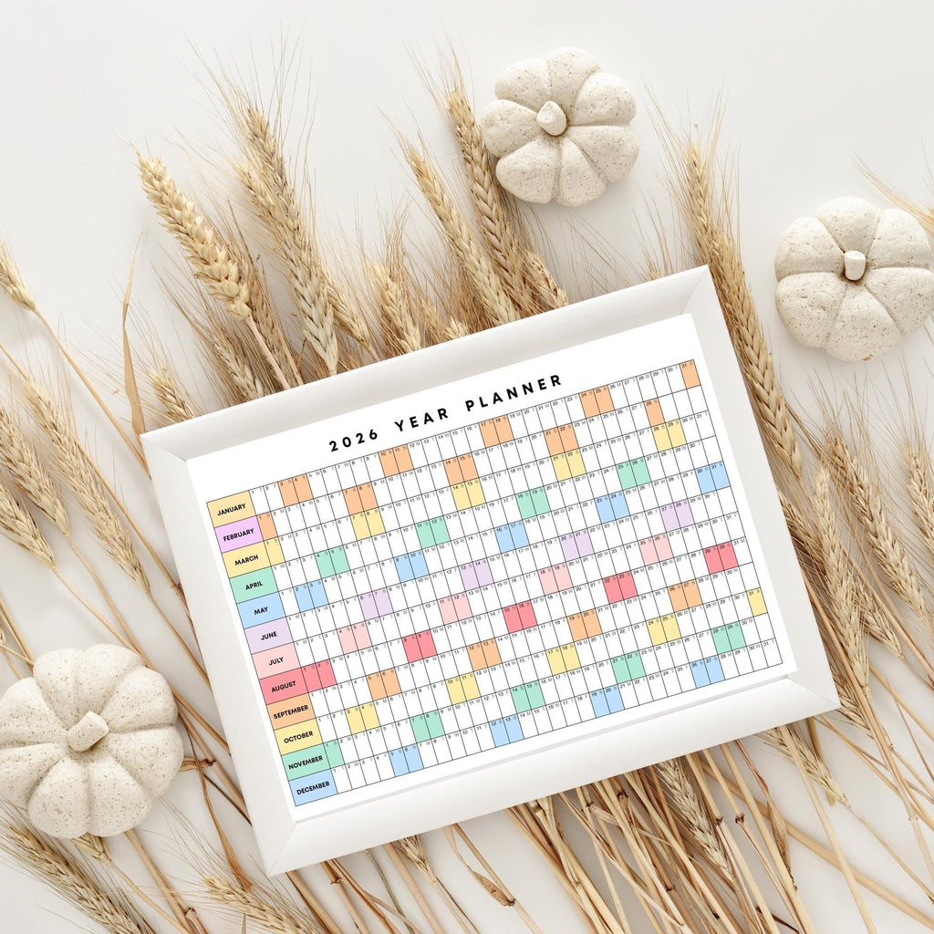 2026 Planner — 2026 PRINTABLE Wall Calendar, Dated Calendar, PDF, Different Sizes Available, Plan Your Day ... | Bloom Joyfully printable