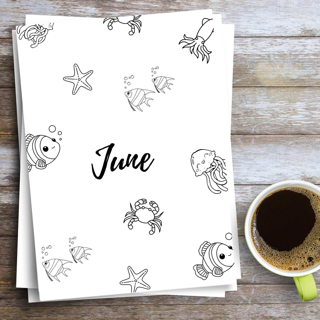 Bullet Journal — 12 Month Title Pages, Printable journal page, PRINTABLE TITLE PAGE, Printable Planner, Cov... | Bloom Joyfully printable